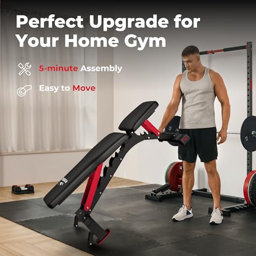 FLYBIRD 1200LBS Weight Capacity Strength Training Adjustable Bench