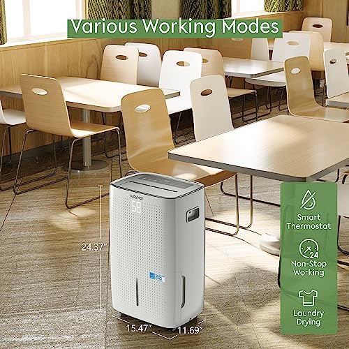 Energy Efficient 150 Pint Dehumidifier for Large Spaces