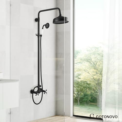 gotonovo Luxury Exposed Shower Faucet Set with Handheld