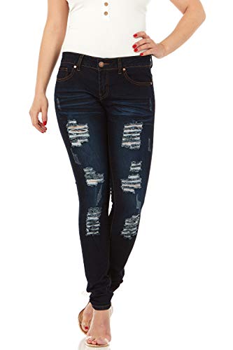 V.I.P. JEANS Women's Size Skinny Distressed Denim Pants