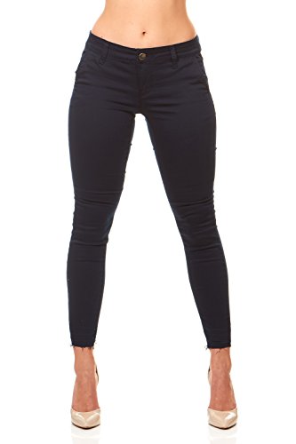 V.I.P. JEANS Women's Navy Blue Skinny Pant Trousers