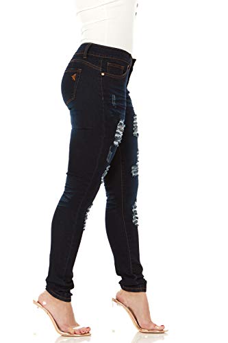 V.I.P. JEANS Women's Size Skinny Distressed Denim Pants