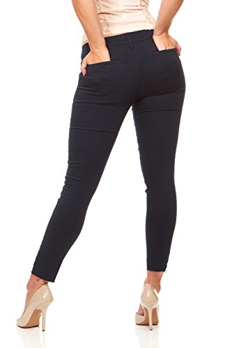 V.I.P. JEANS Women's Navy Blue Skinny Pant Trousers
