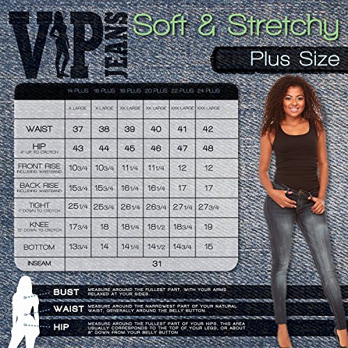 V.I.P. JEANS Women's Size Skinny Distressed Denim Pants