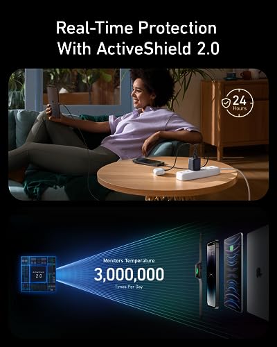 Anker 67W USB C GaN Charger, 3-Port VIP useful for MacBook, iPad, iPhone, Galaxy