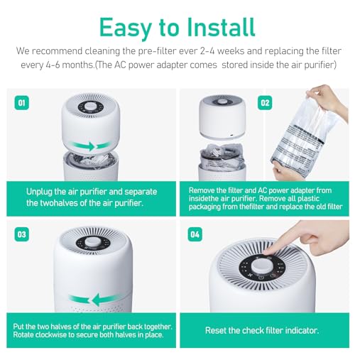 2 Pack TPLMB Air Purifiers for Bedroom Home