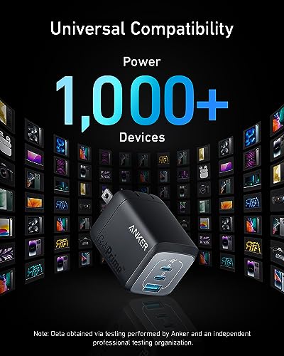 Anker 67W USB C GaN Charger, 3-Port VIP useful for MacBook, iPad, iPhone, Galaxy