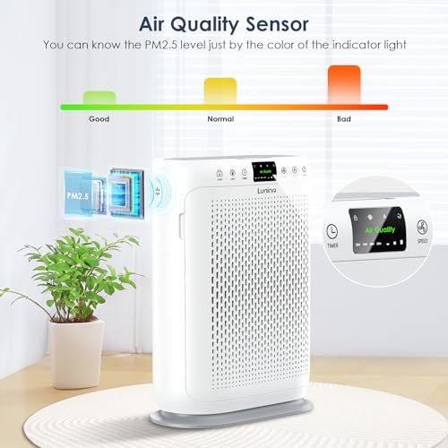 Large Room Air Purifier with HEPA Filter, Aromatherapy