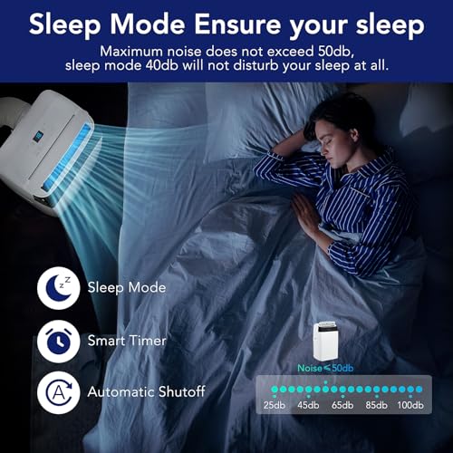 14K BTU Portable AC: Powerful Cooling, 3-in-1 Unit