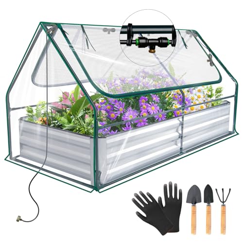 Galvanized 6x3x1Ft Self Watering Garden Bed Kit