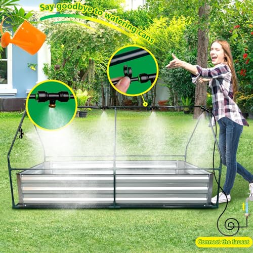 Galvanized 6x3x1Ft Self Watering Garden Bed Kit