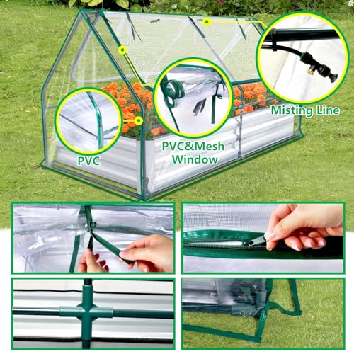 Galvanized 6x3x1Ft Self Watering Garden Bed Kit