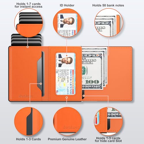 Men's AirTag Wallet: RFID Blocking, Slim, Genuine Leather