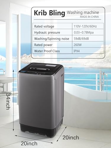 Krib Bling Full-Automatic Washing Machine with LED Display