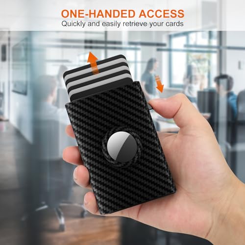 Men's AirTag Wallet: RFID Blocking, Slim, Genuine Leather