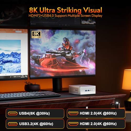 AE8 AI Mini PC, Ryzen 9, 32GB RAM, 1TB SSD