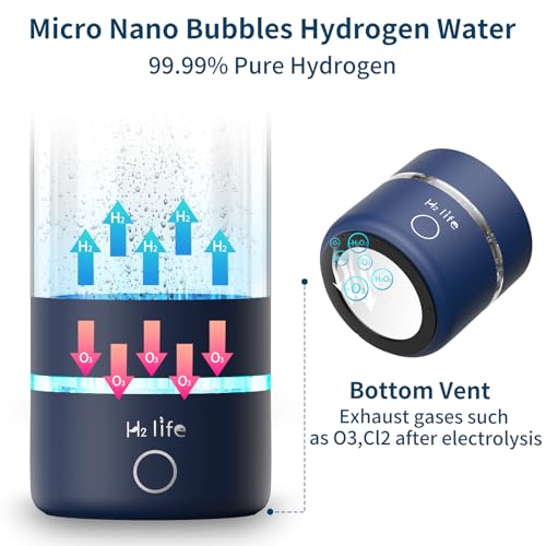 Portable Hydrogen Water Bottle with Ionized Technology (Blue)