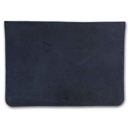 Blue Leather Laptop Sleeve for 13-14 Inch MacBook