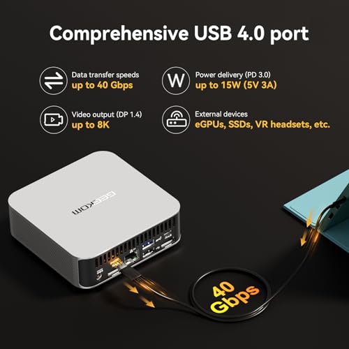 GEEKOM A8 AI Mini PC with AMD Ryzen