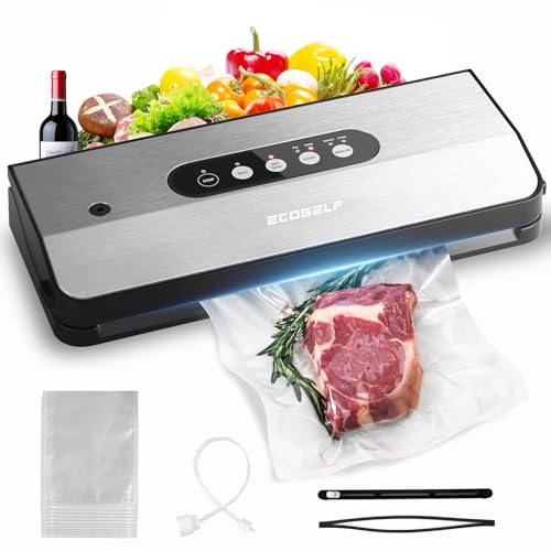 ECOSELF 8-in-1 Vacuum Sealer with Accessories, Stainless Steel