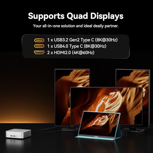 GEEKOM A8 AI Mini PC with AMD Ryzen