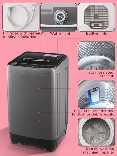 KRIB BLING Automatic Washing Machine with LED Display