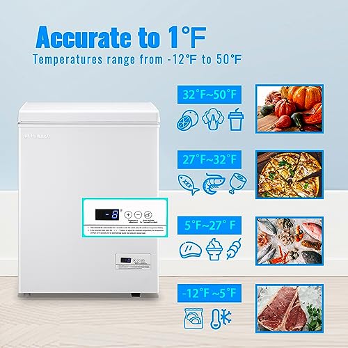 DEMULLER Ultra-Low Temperature Chest Freezer for Home/Kitchen/Office