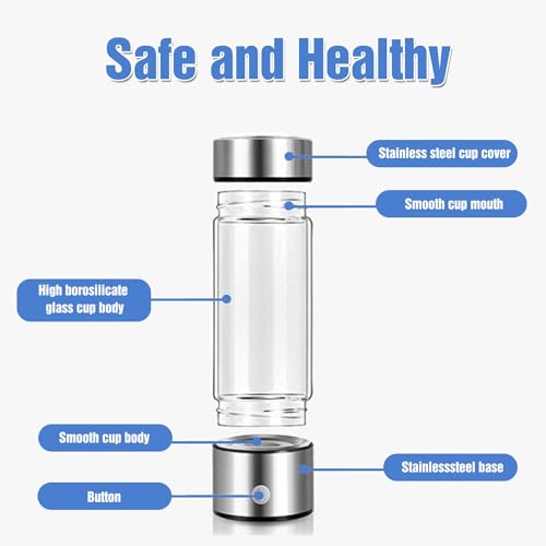 2024 Hydrogen Water Ionizer Portable Bottle Silver