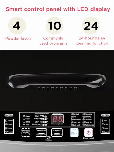 KRIB BLING Automatic Washing Machine with LED Display