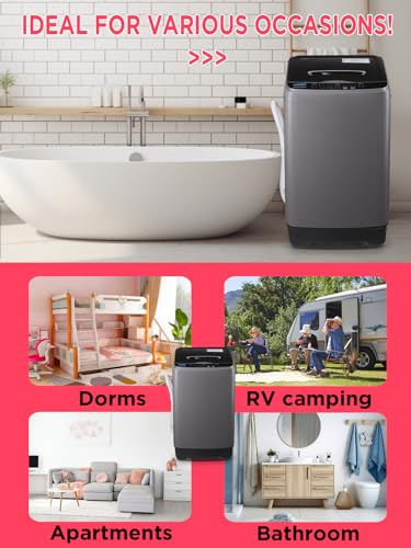 KRIB BLING Automatic Washing Machine with LED Display