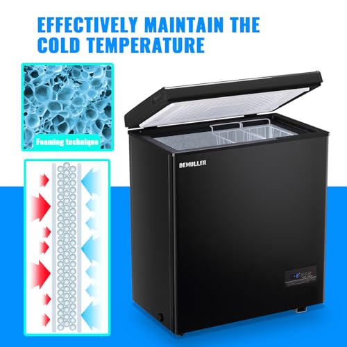 DEULLER Ultra-Low Temperature Chest Freezer with Removable Baskets