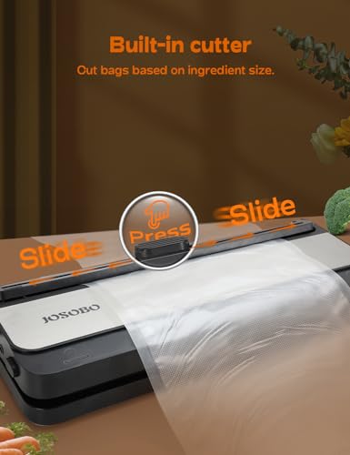Powerful Food Sealer with Built-in Cutter & Bags