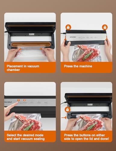 Powerful Food Sealer with Built-in Cutter & Bags