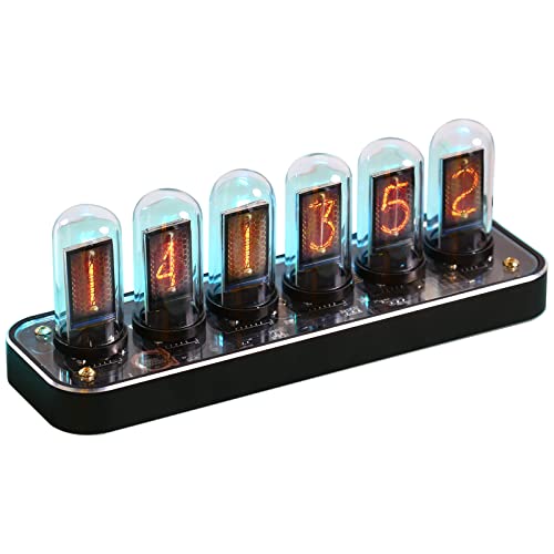 Nixie clock with gesture control, custom picture upload