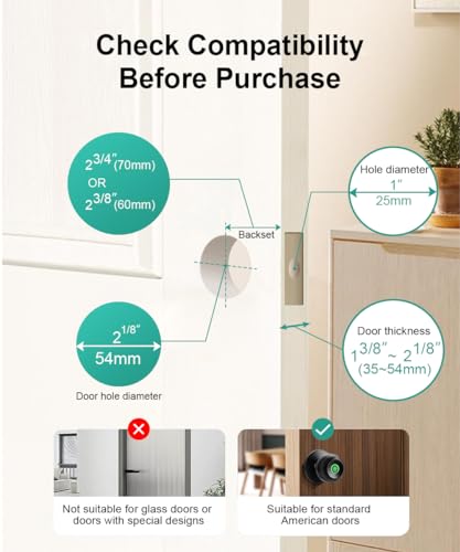 Smart Fingerprint Door Knob with Biometric App Control