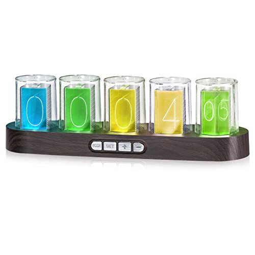 Cadmos Nixie Tube Analog Clock with Color Variable