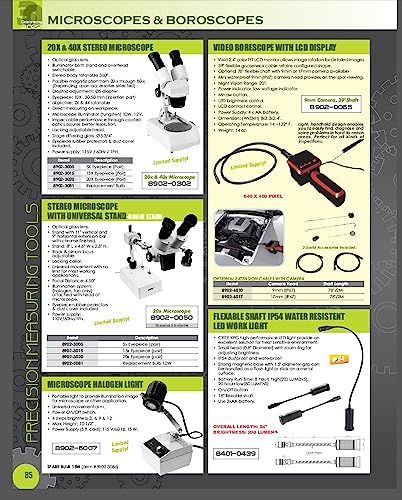 10X Pocket Optical Comparator with 8 Reticles