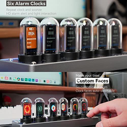 Adventurers IPS Nixie Tube Clock with RGB Backlight