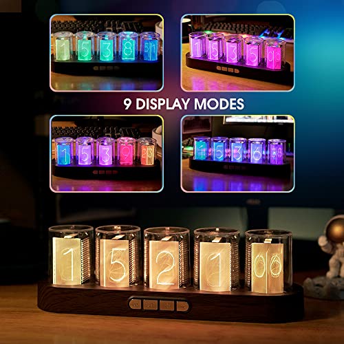 Cadmos Nixie Tube Analog Clock with Color Variable