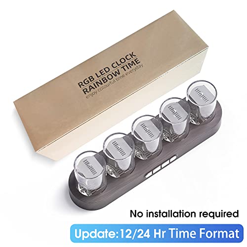 Cadmos Nixie Tube Analog Clock with Color Variable