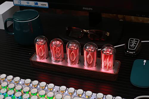 Glowing LED Nixie Tube Clock Modern Home Decor