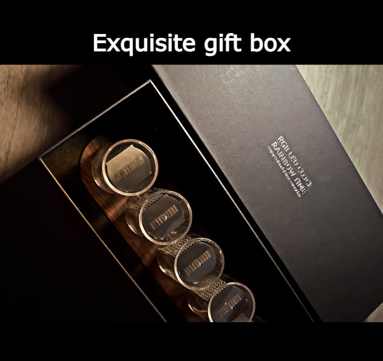 RGB Nixie Tube Desk Clock with Imitation Wood Base