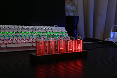 Glowing LED Nixie Tube Clock Modern Home Decor