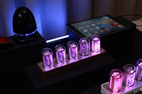 Glowing LED Nixie Tube Clock Modern Home Decor