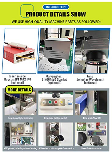 50W JPT Fiber Laser Marker with Rotary Axis