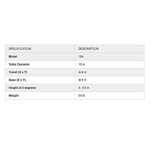10" Rotary Cross Slide Table with Angle Adjustment