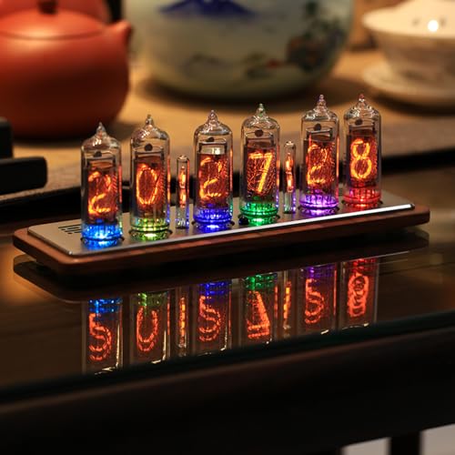TPHRAVAL Nixie Tube Clock with Voice Chime & WiFi