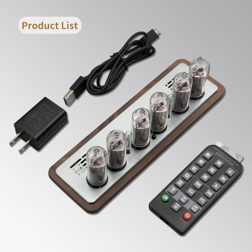 TPHRAVAL Nixie Tube Clock with Voice Chime & WiFi