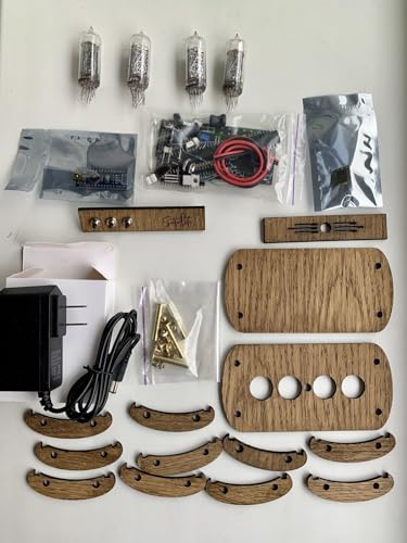 DIY Nixie Tube Clock Kit with Wooden Enclosure