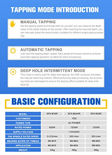 Universal Electric Tapping Machine Arm with 375rpm